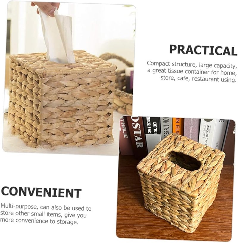 حامل مناديل مكعب من الحديد الكروم صندوق خزانة زخرفية على الطراز الريفي للطاولة - Image 2